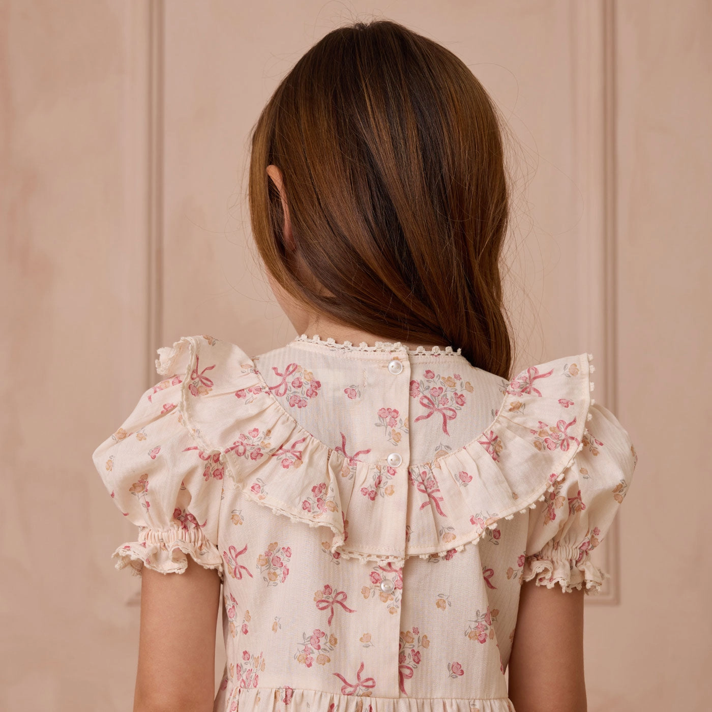 Eva Dress - Bow Ditsy - Natural