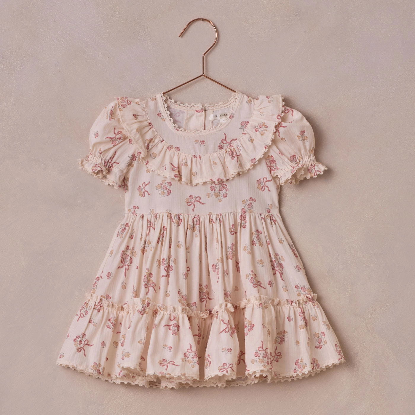Eva Dress - Bow Ditsy - Natural
