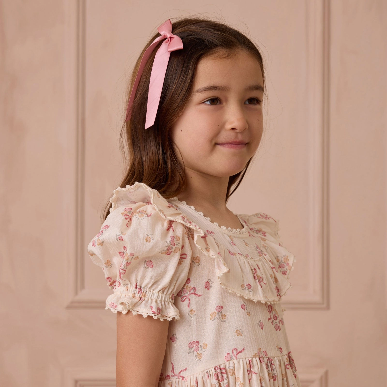 Eva Dress - Bow Ditsy - Natural