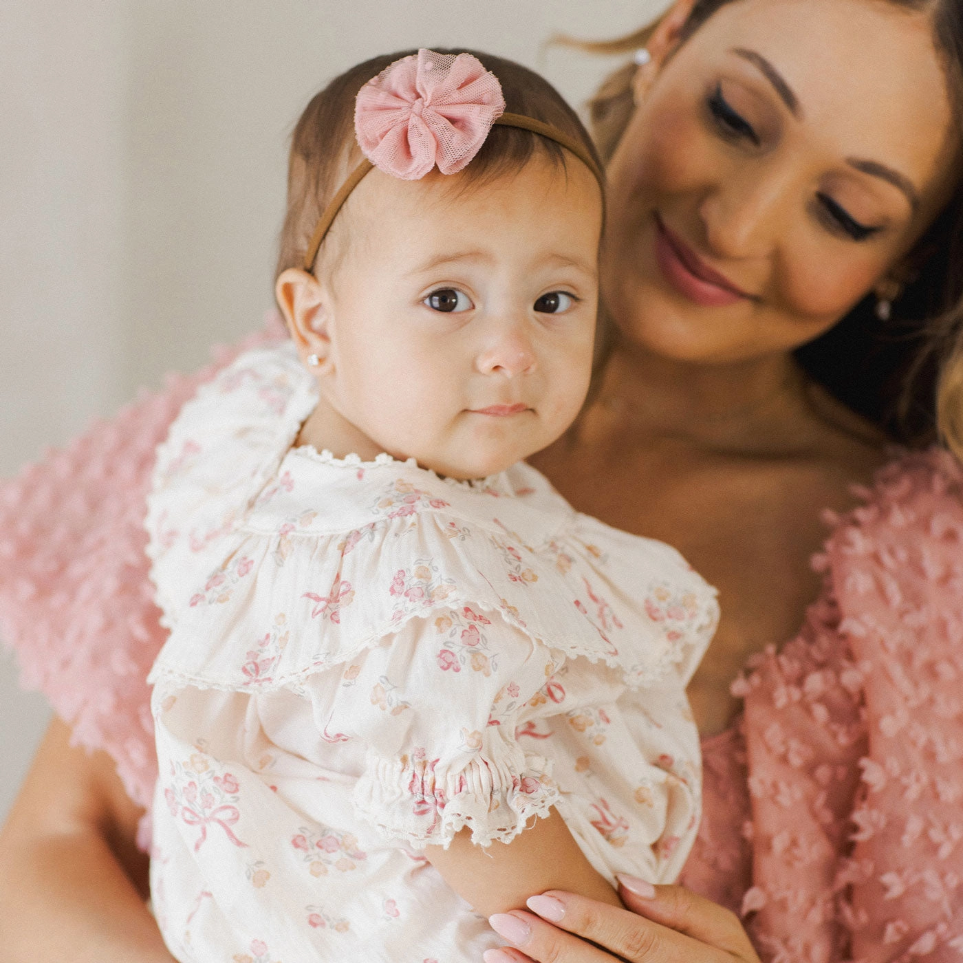 Eva Romper - Bow Ditsy - Natural
