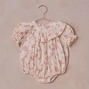 Eva Romper - Bow Ditsy - Natural