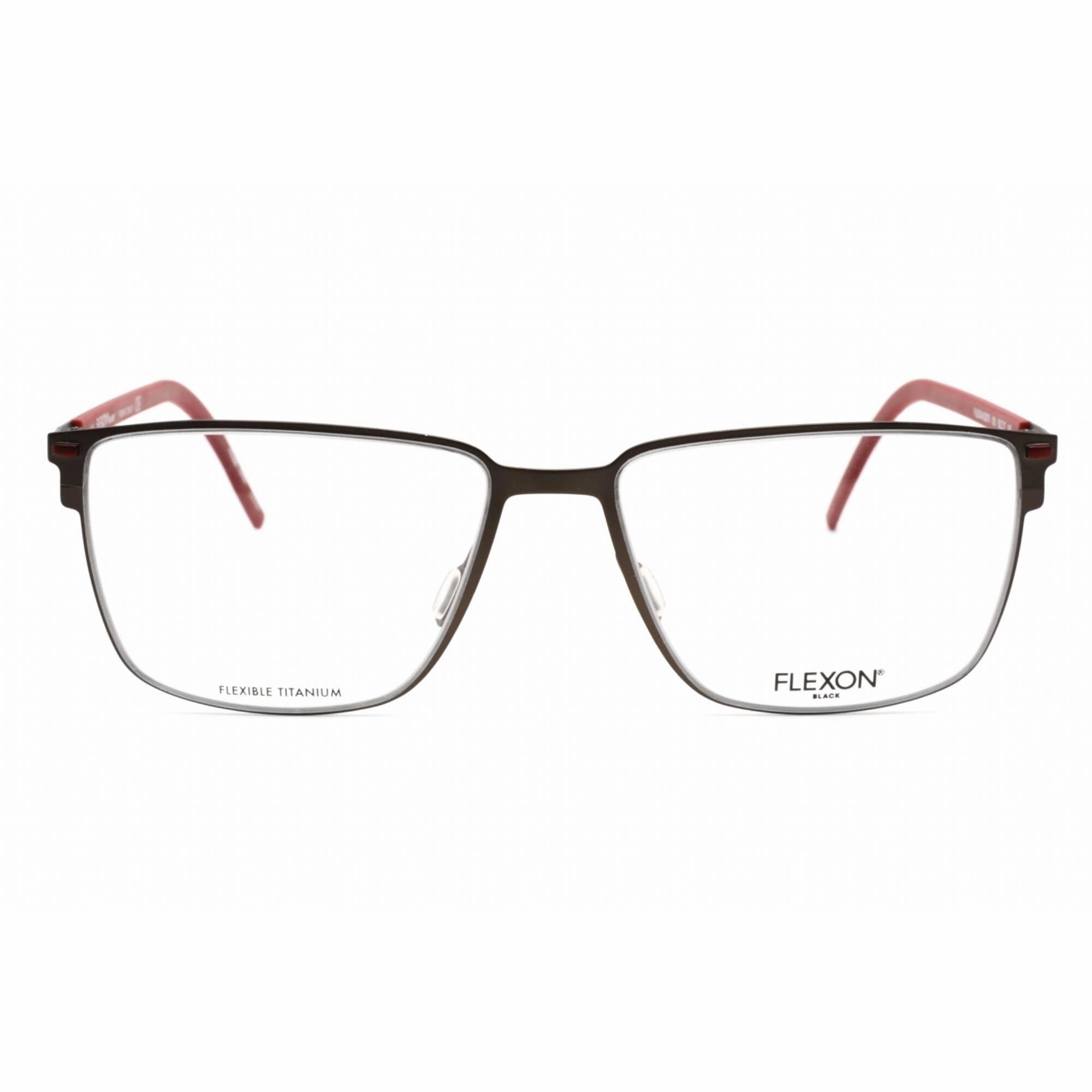 Flexon Men's Eyeglasses - Full Rim Graphite Metal Rectangular Frame | FLEXON B2076 035