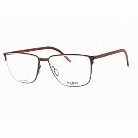 Flexon Men's Eyeglasses - Full Rim Graphite Metal Rectangular Frame | FLEXON B2076 035