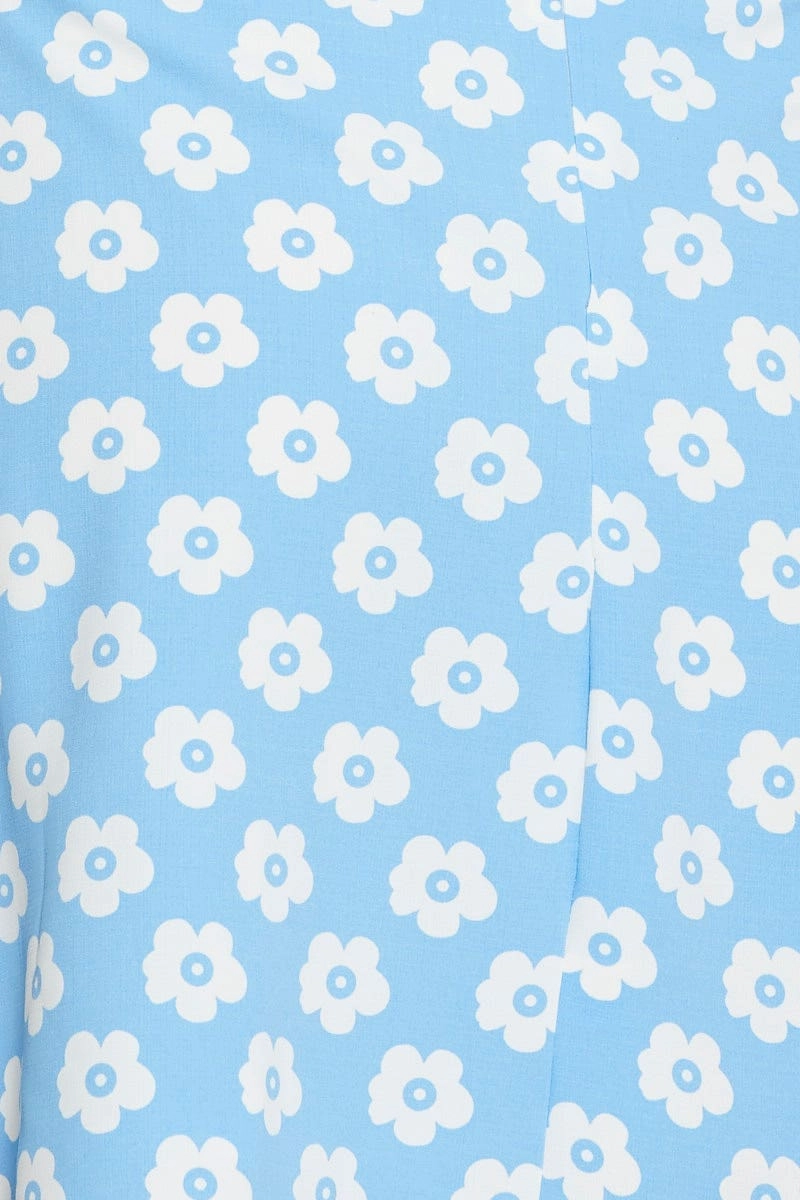 Floral Print Mini Dress Sleeveless