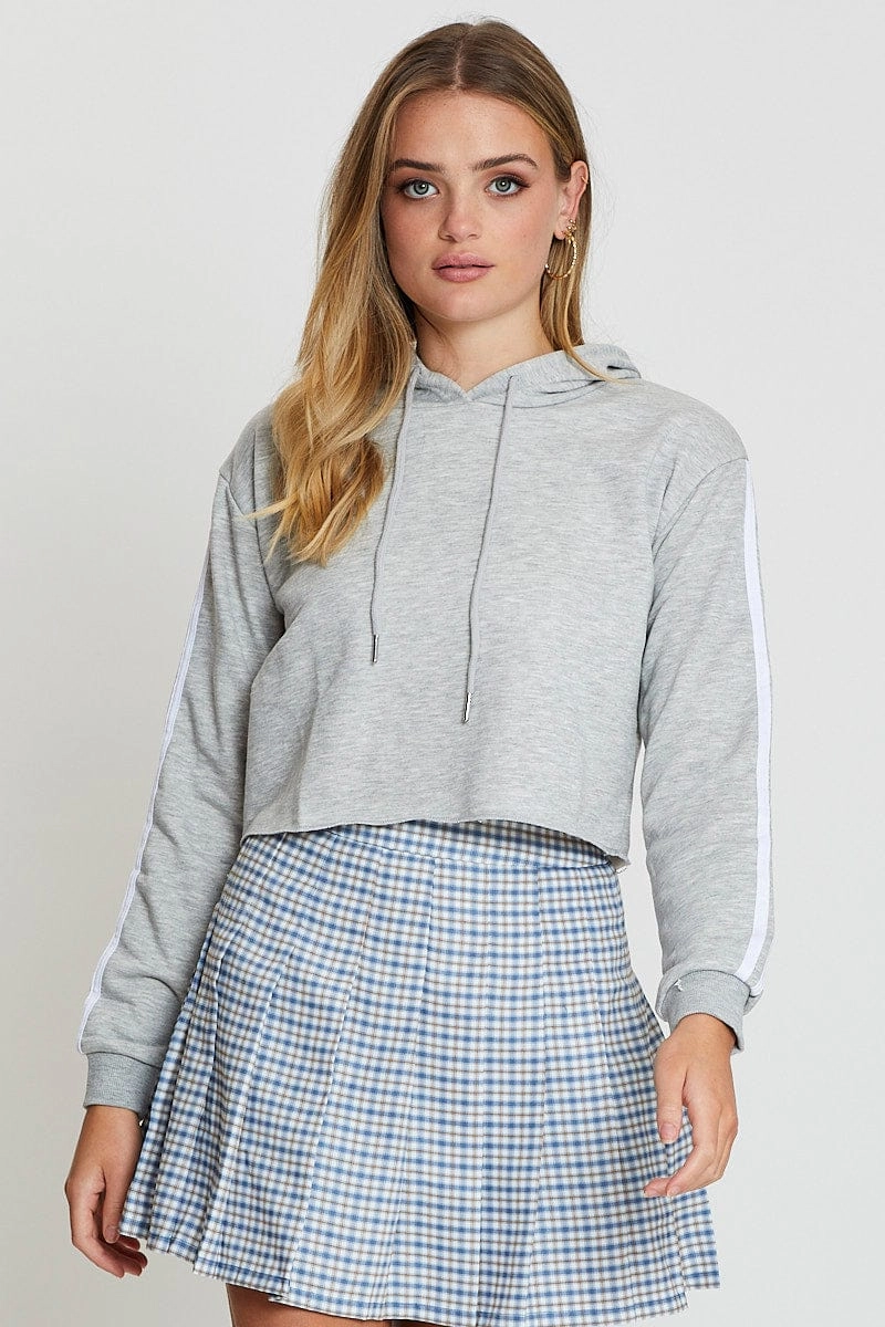 Grey Hoodie Long Sleeve