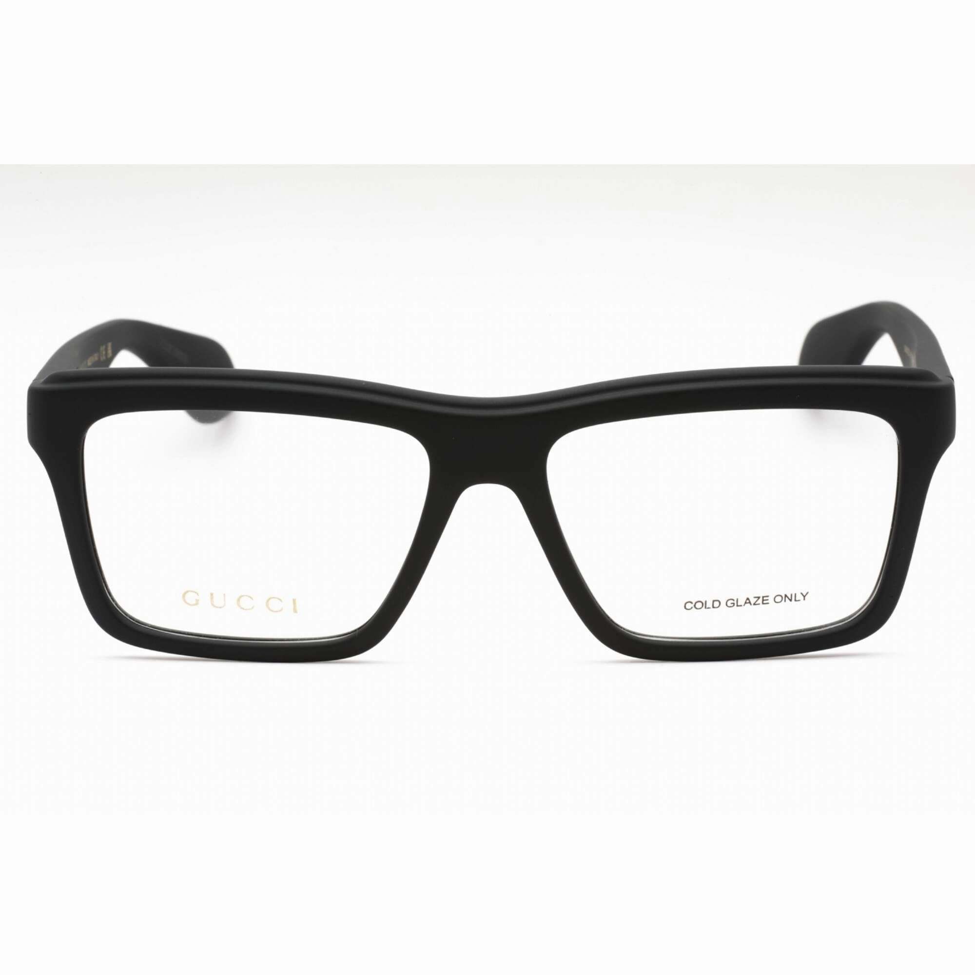 Gucci Men's Eyeglasses - Black Rectangular Full Rim Frame Clear Lens | GG1573O 001