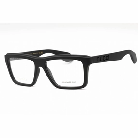 Gucci Men's Eyeglasses - Black Rectangular Full Rim Frame Clear Lens | GG1573O 001