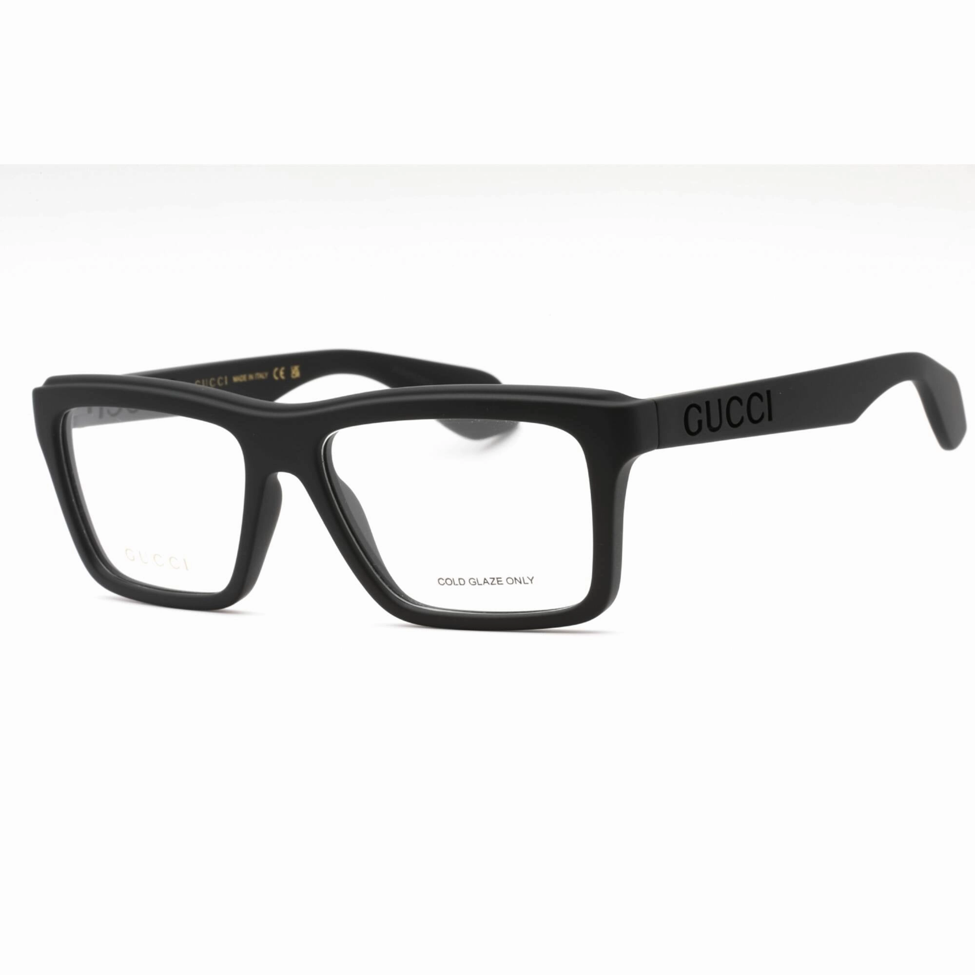 Gucci Men's Eyeglasses - Black Rectangular Full Rim Frame Clear Lens | GG1573O 001