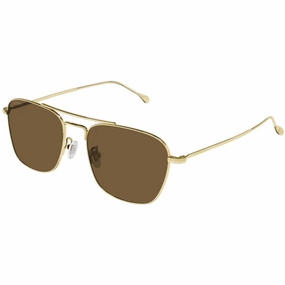 Gucci Men's Sunglasses - Brown Lens Full Rim Gold Metal Square Frame | GG1183S 002