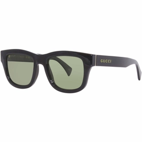 Gucci Men's Sunglasses - Full Rim Black Plastic Rectangular Shape Frame | GG1135S 001