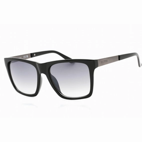 Guess Factory Men's Sunglasses - Shiny Black Full Rim Plastic/Metal Frame | GF0242 01C