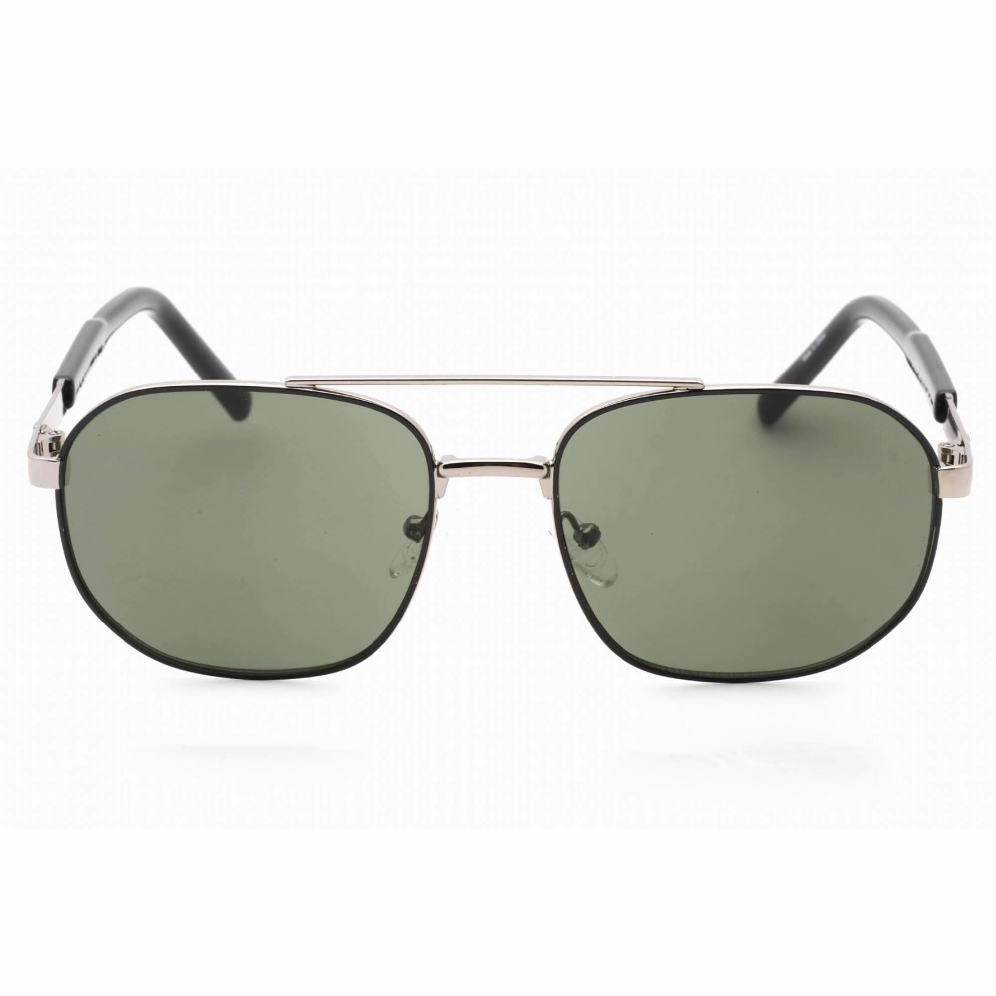 Guess Factory Men's Sunglasses - Shiny Dark Nickeltin Metal Aviator Frame | GF0250 06N