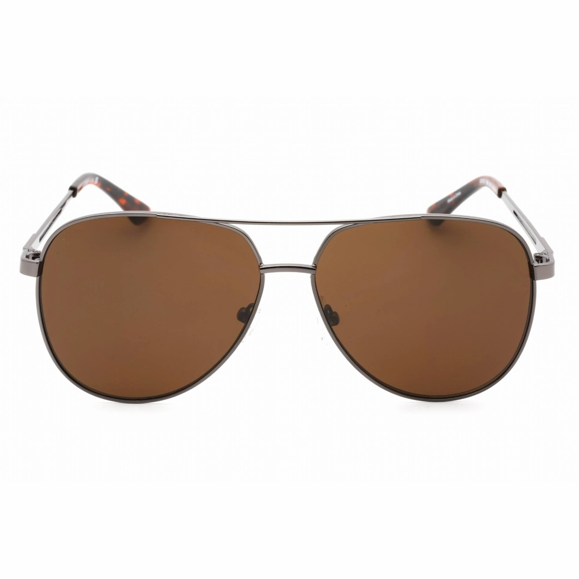 Guess Factory Men's Sunglasses - Shiny Gunmetal Full Rim Aviator Frame | GF0231 08E