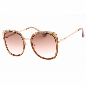Guess Factory Women's Sunglasses - Matte Light Brown Cat Eye Metal Frame | GF0381 46F