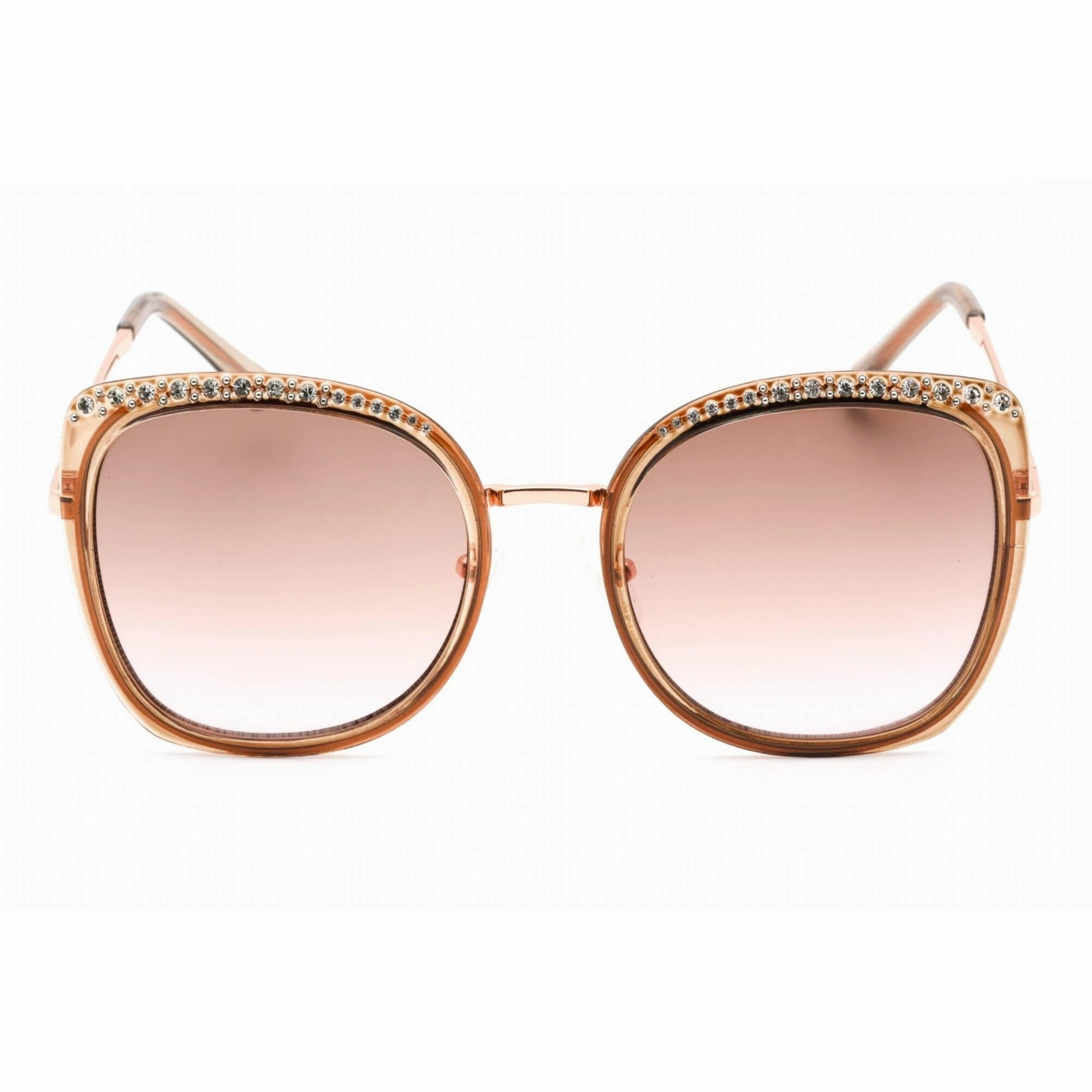 Guess Factory Women's Sunglasses - Matte Light Brown Cat Eye Metal Frame | GF0381 46F