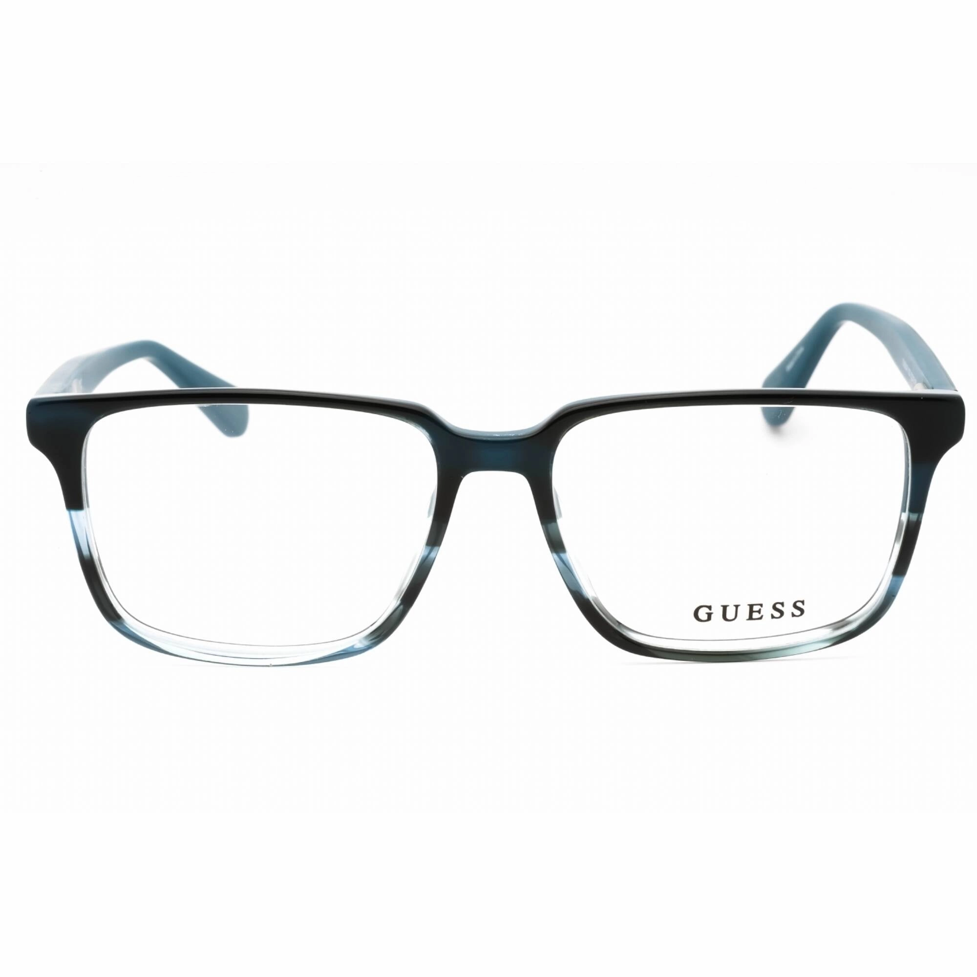 Guess Men's Eyeglasses - Blue/Other Rectangular Full Rim Plastic Frame | GU50047 092