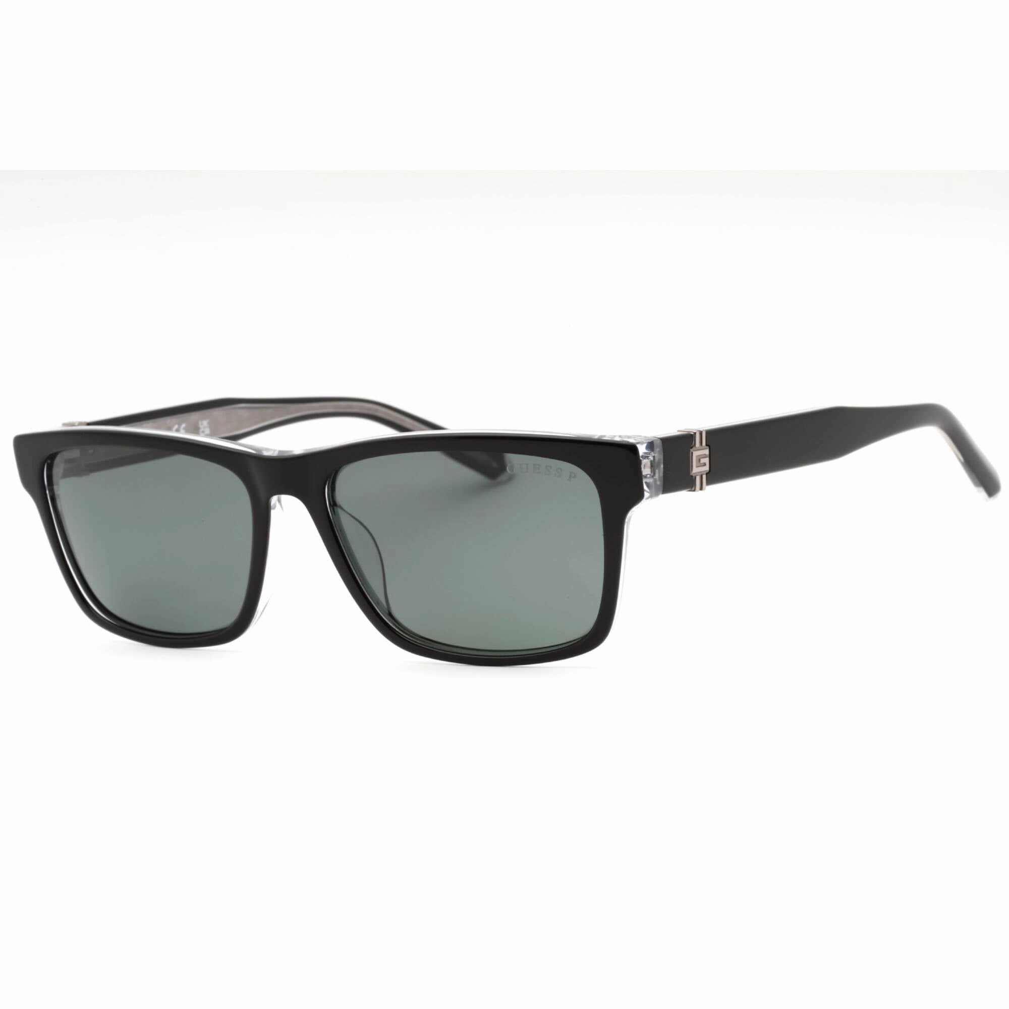 Guess Men's Sunglasses - Shiny Black Plastic Rectangular Full Rim Frame | GU00074 01R