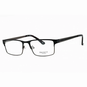 Hackett Men's Eyeglasses - Black Metal Full Rim Rectangular Shape Frame | HEK1159 02