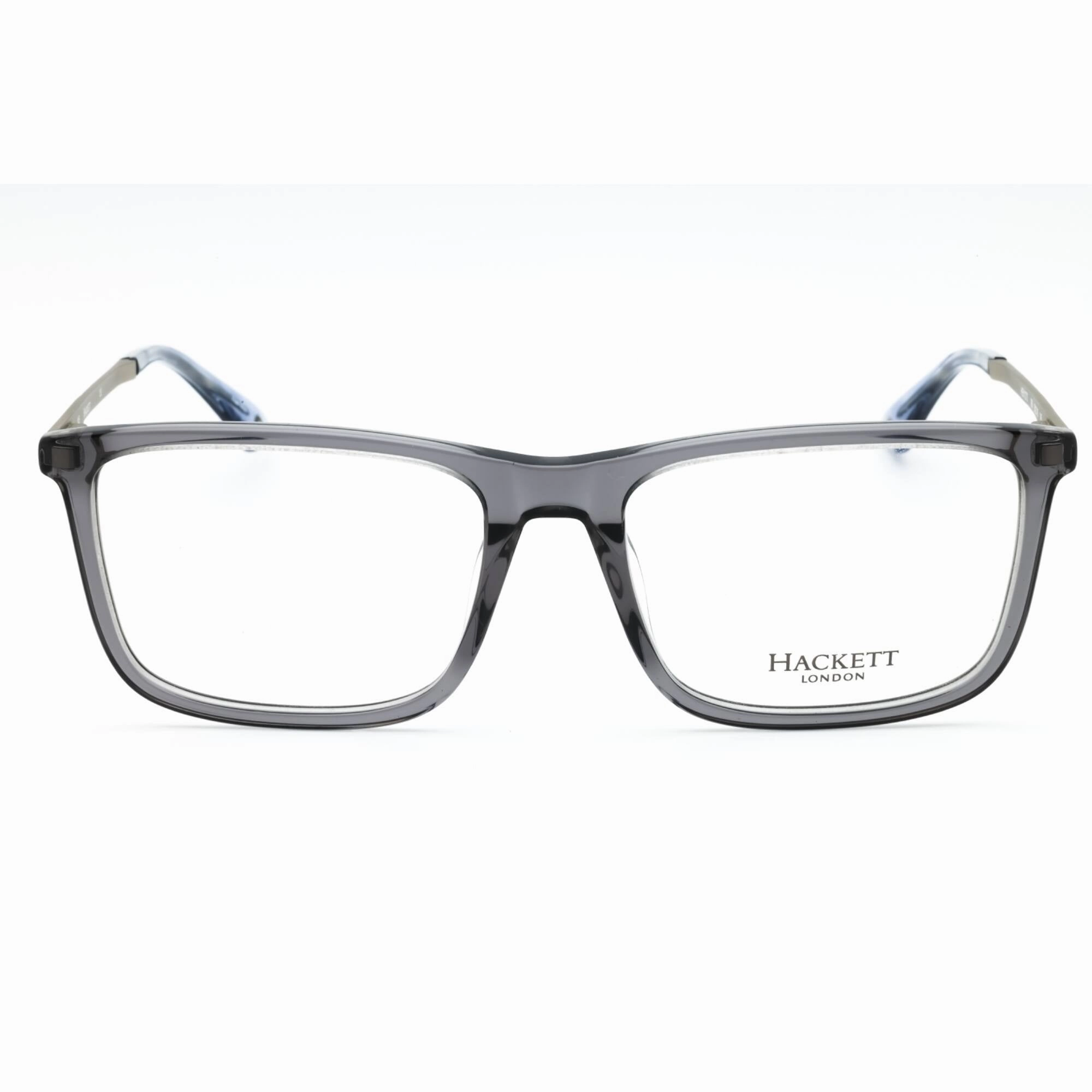 Hackett Men's Eyeglasses - Glossy Crystal Grey Plastic Rectangular Frame | HEK1273 999