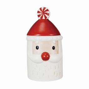 Hand-Painted Ceramic Cookie Jar with Lid