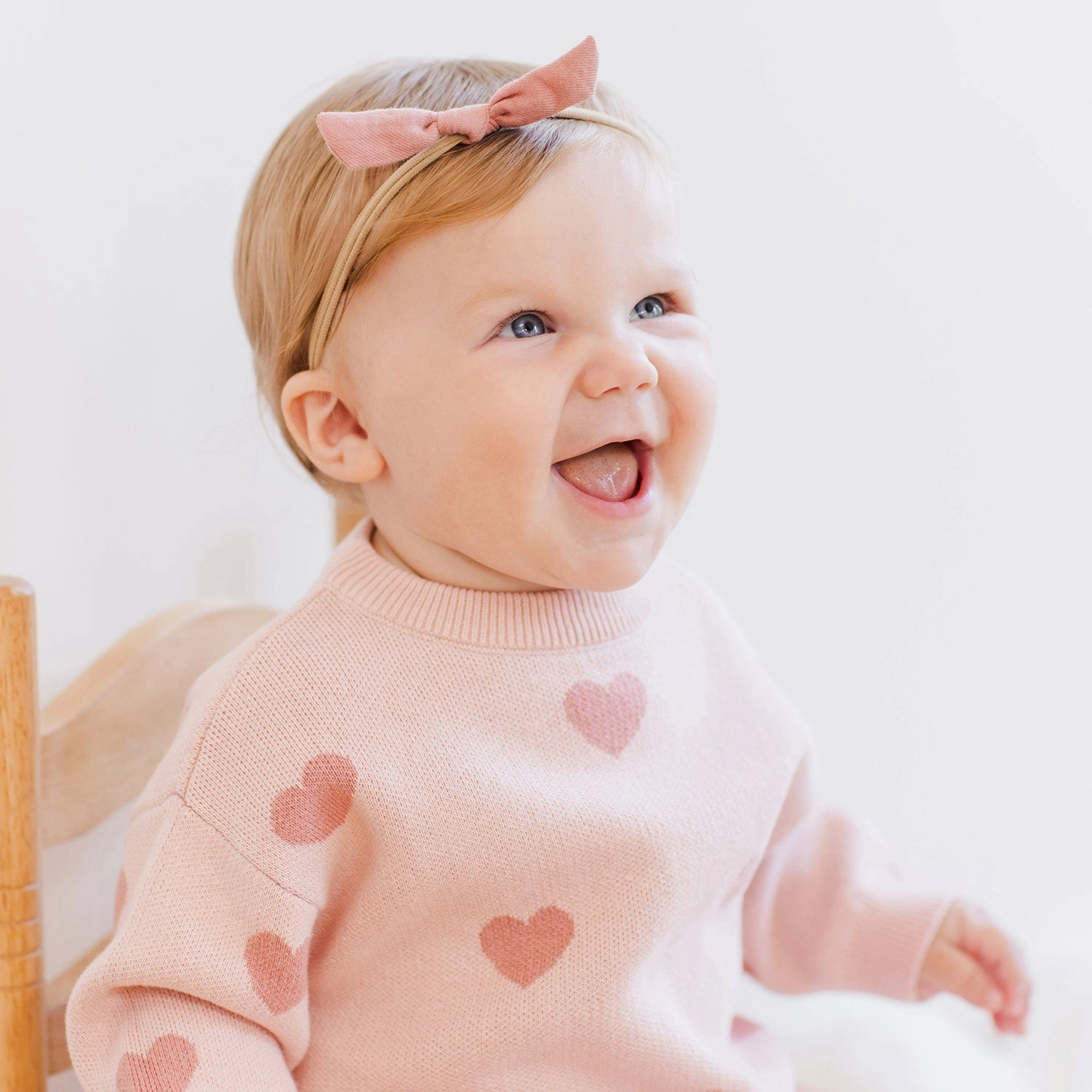 Heart Knit Sweater - Bubblegum