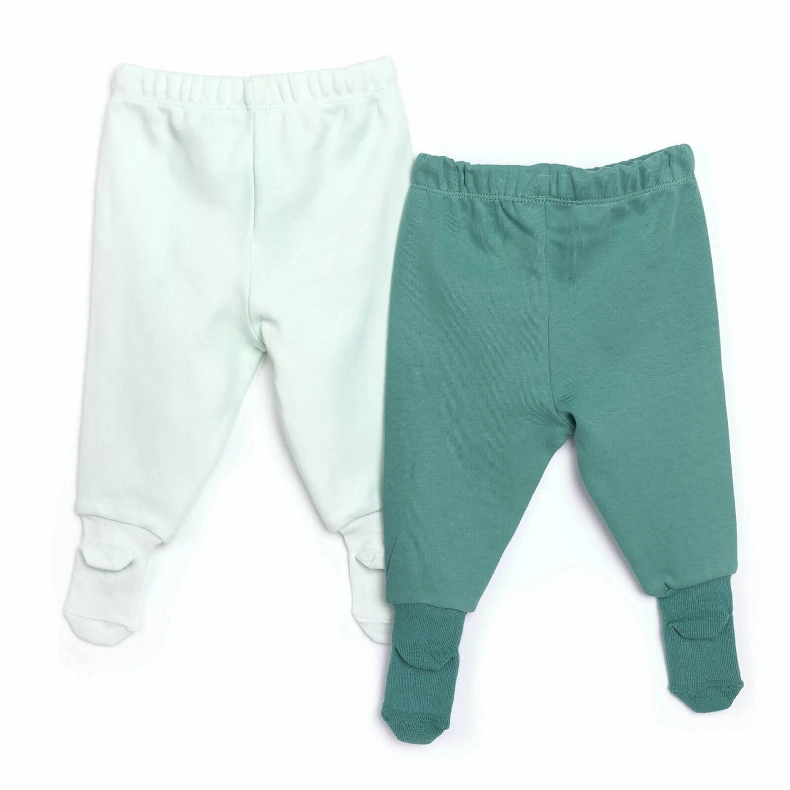 HelloBaby Baby Boy Joggers with Feet 2 pcs - Green