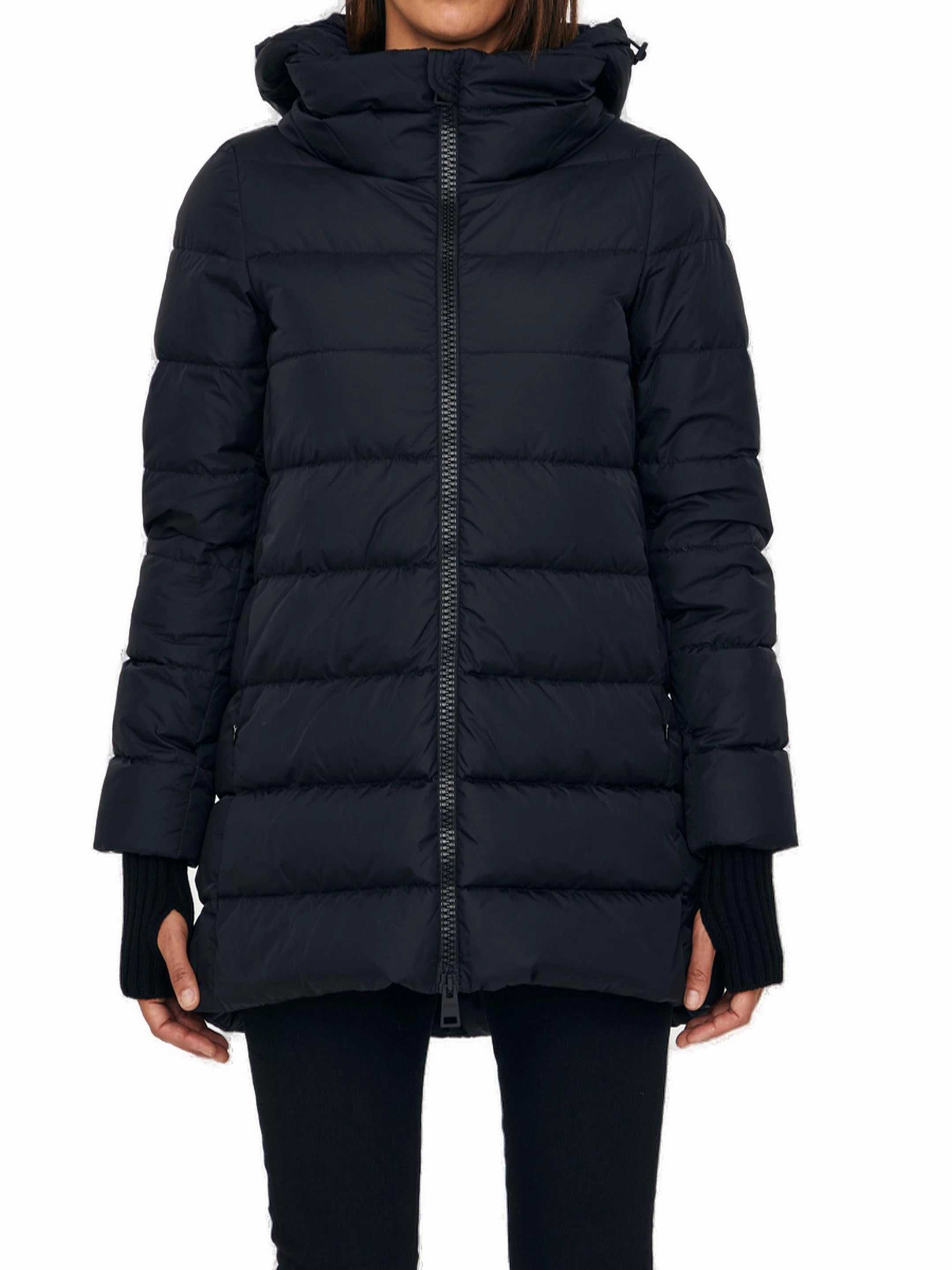 Herno Hooded Zip-Up Quilted Jacket