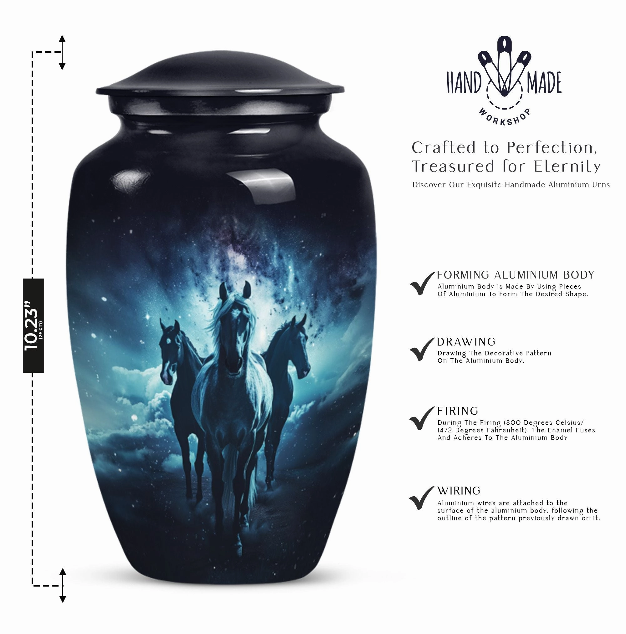 Horse  Adult Cremation Memorial for Final Resting Peace