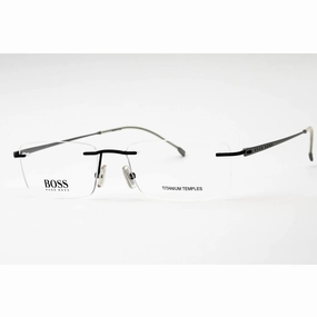 Hugo Boss Men's Eyeglasses - Matte Blue Rectangular Metal Frame | BOSS 1266/B 0FLL 00
