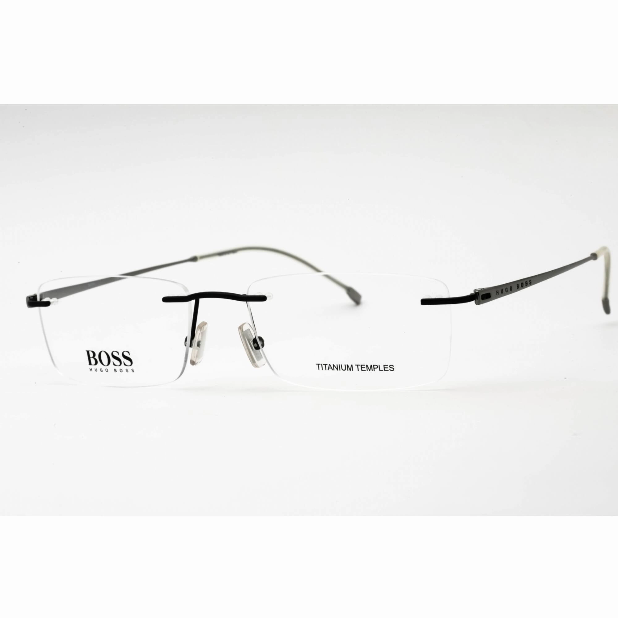 Hugo Boss Men's Eyeglasses - Matte Blue Rectangular Metal Frame | BOSS 1266/B 0FLL 00