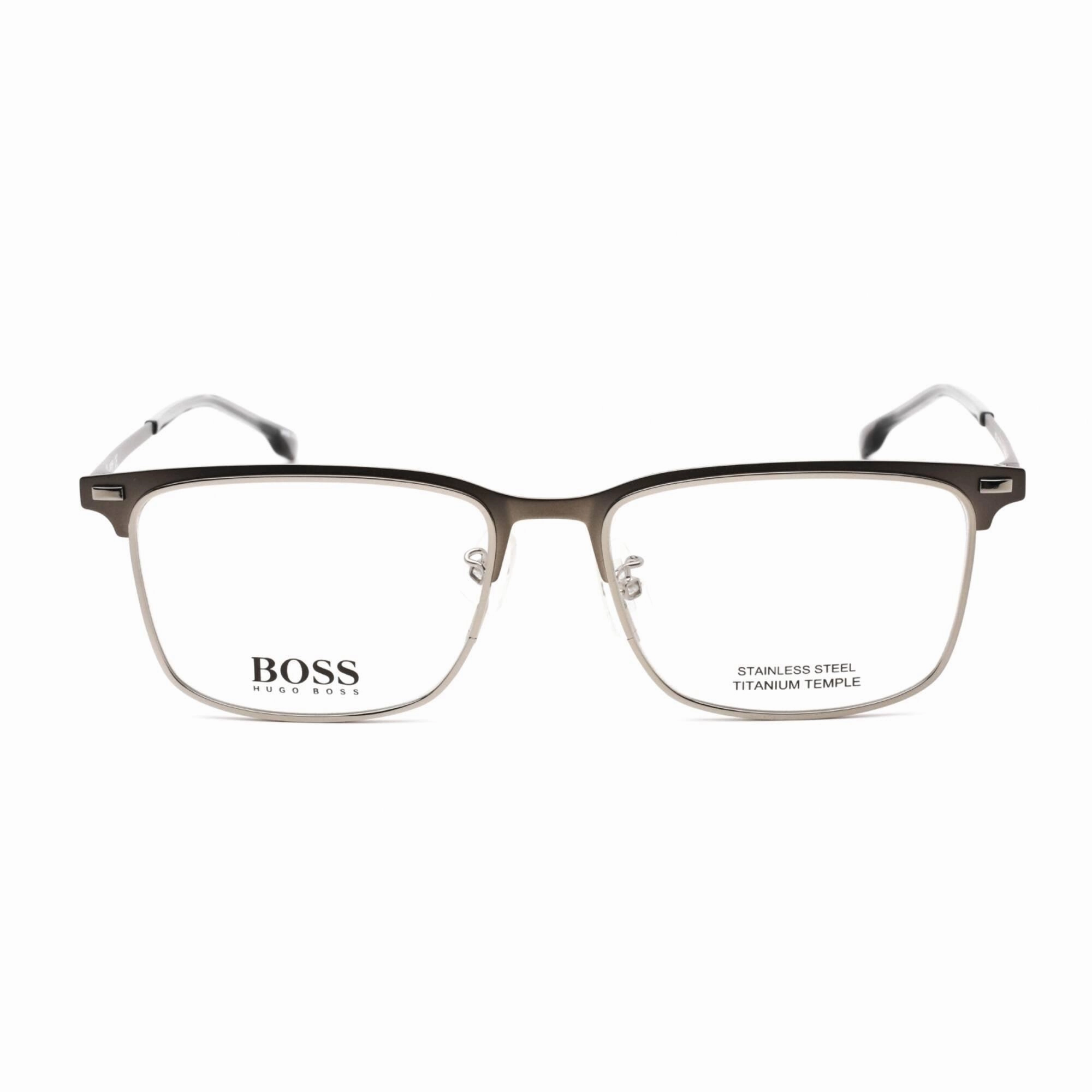 Hugo Boss Men's Eyeglasses - Matte Ruthenium Rectangular Frame | BOSS 1224/F 0R80 00