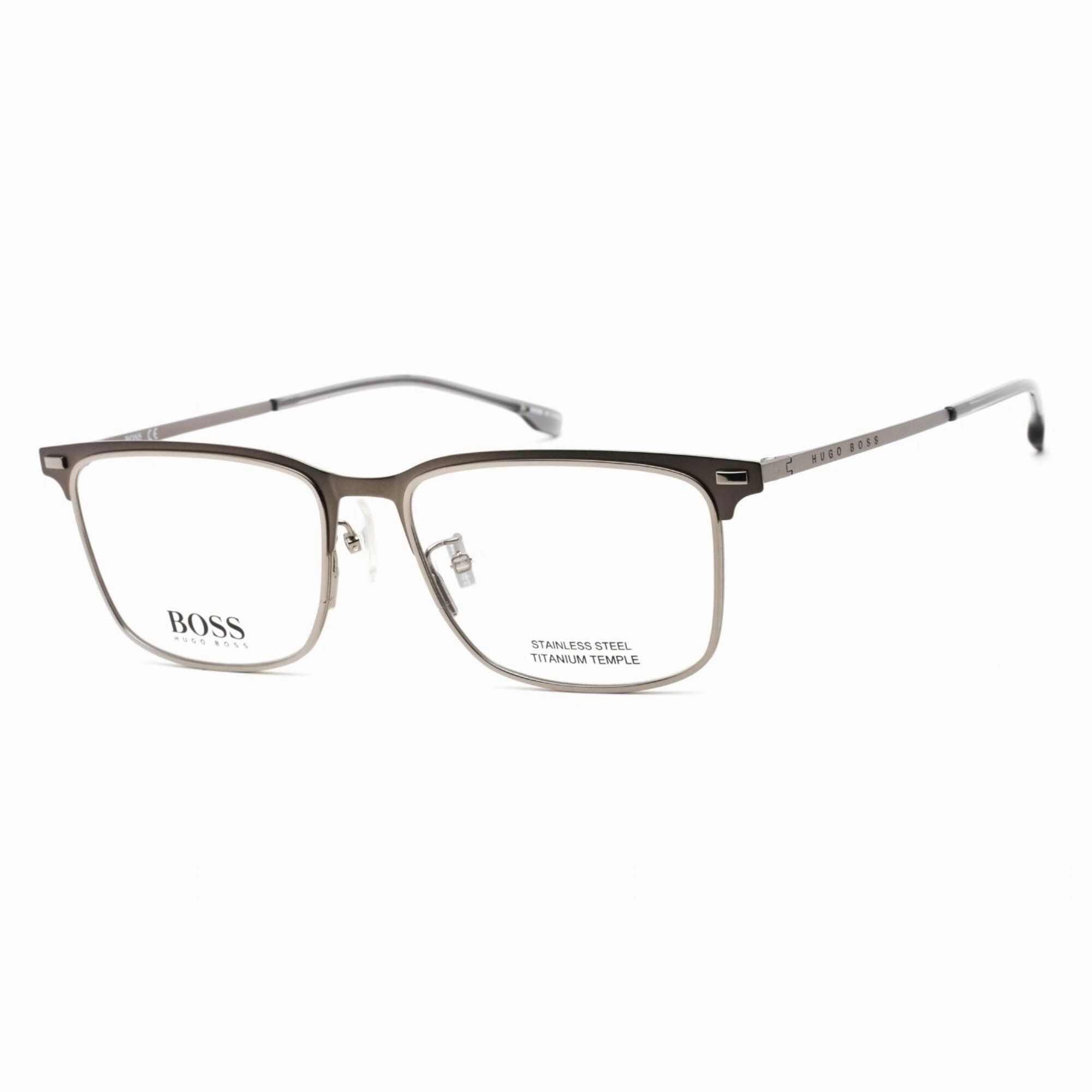 Hugo Boss Men's Eyeglasses - Matte Ruthenium Rectangular Frame | BOSS 1224/F 0R80 00