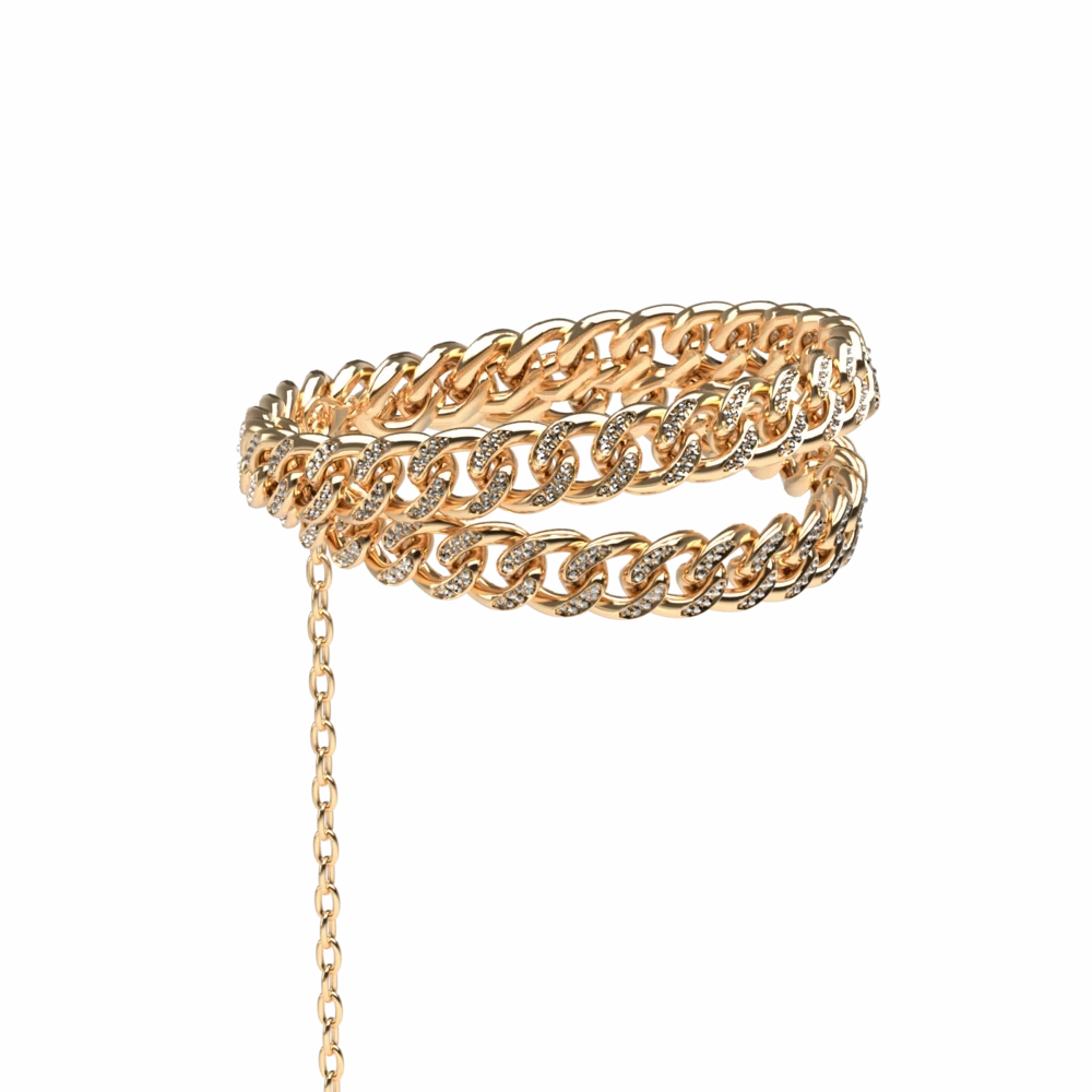 Iced Out Double Cuban Ankle Chain