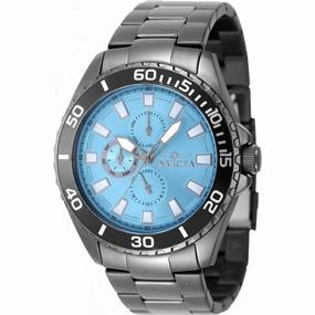 Invicta Men's Quartz Watch - Pro Diver Light Blue Dial Charcoal Bracelet | 47576