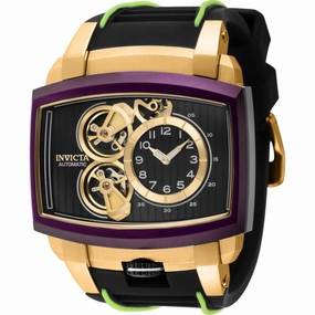 Invicta Men's Watch - Akula Automatic Open Heart Dial Black Silicone Strap | 41697