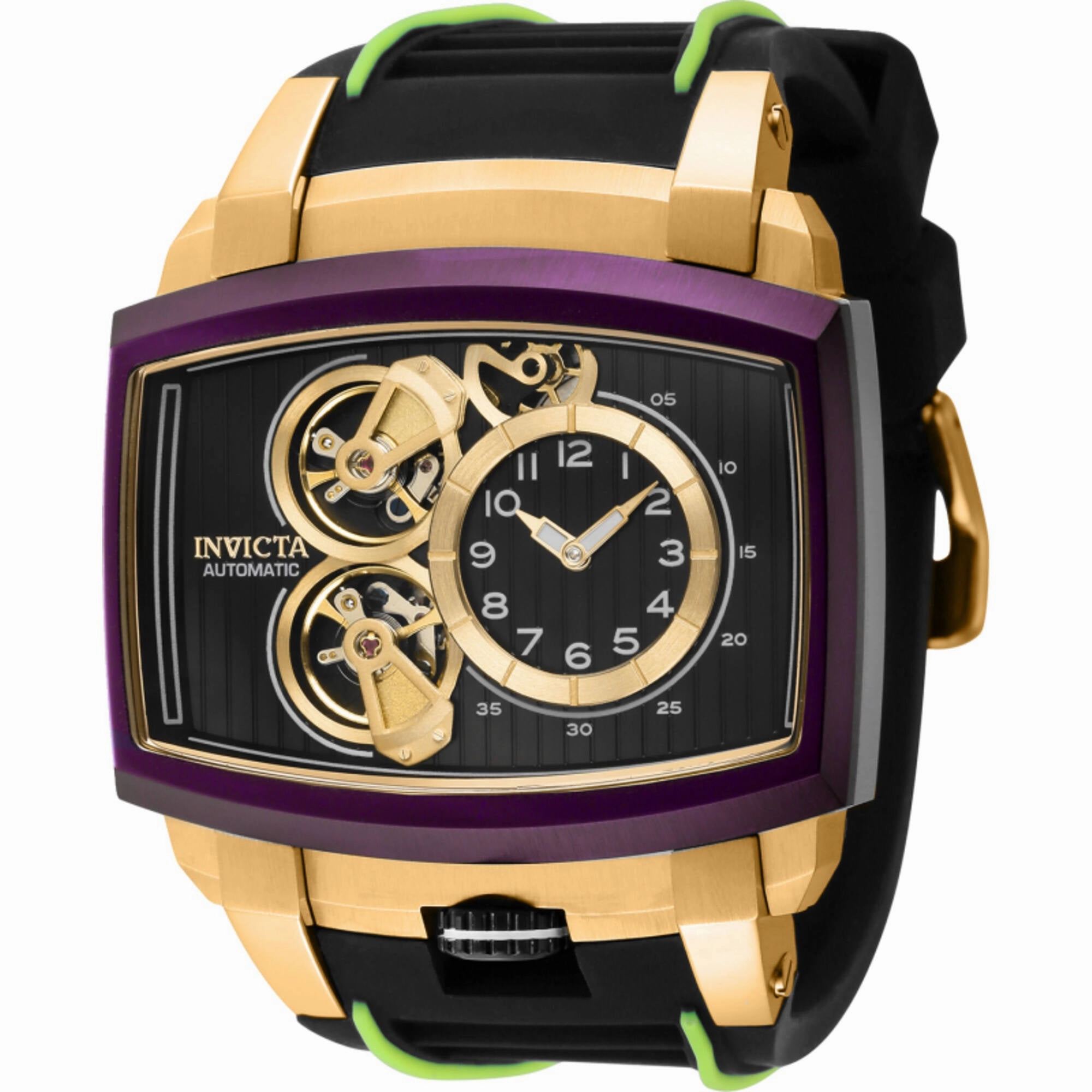 Invicta Men's Watch - Akula Automatic Open Heart Dial Black Silicone Strap | 41697