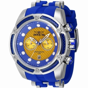 Invicta Men's Watch - Bolt Date Yellow and Blue Dial Steel and Silicone Strap | 42287