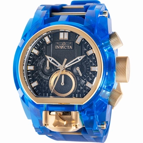 Invicta Men's Watch - Bolt Zeus Magnum Quartz Black and Gold Dial Rubber Strap | 46476