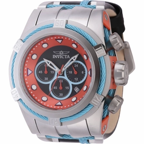 Invicta Men's Watch - Bolt Zeus quartz Chronograph Black and Orange Dial Strap | 43789