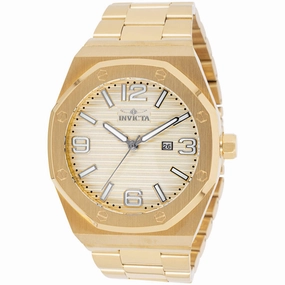 Invicta Men's Watch - Huracan Yellow Gold Plated Stainless Steel Bracelet | 45782