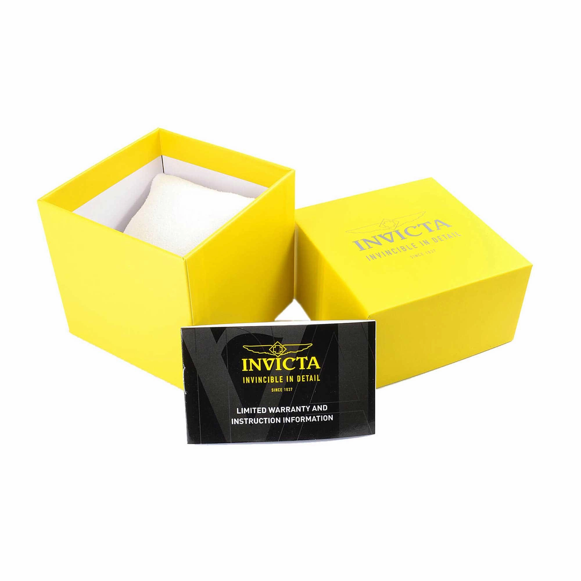 Invicta Men's Watch - I by Invicta White Dial Black Leather Strap | IBI-90242-002