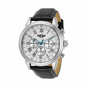 Invicta Men's Watch - I by Invicta White Dial Black Leather Strap | IBI-90242-002