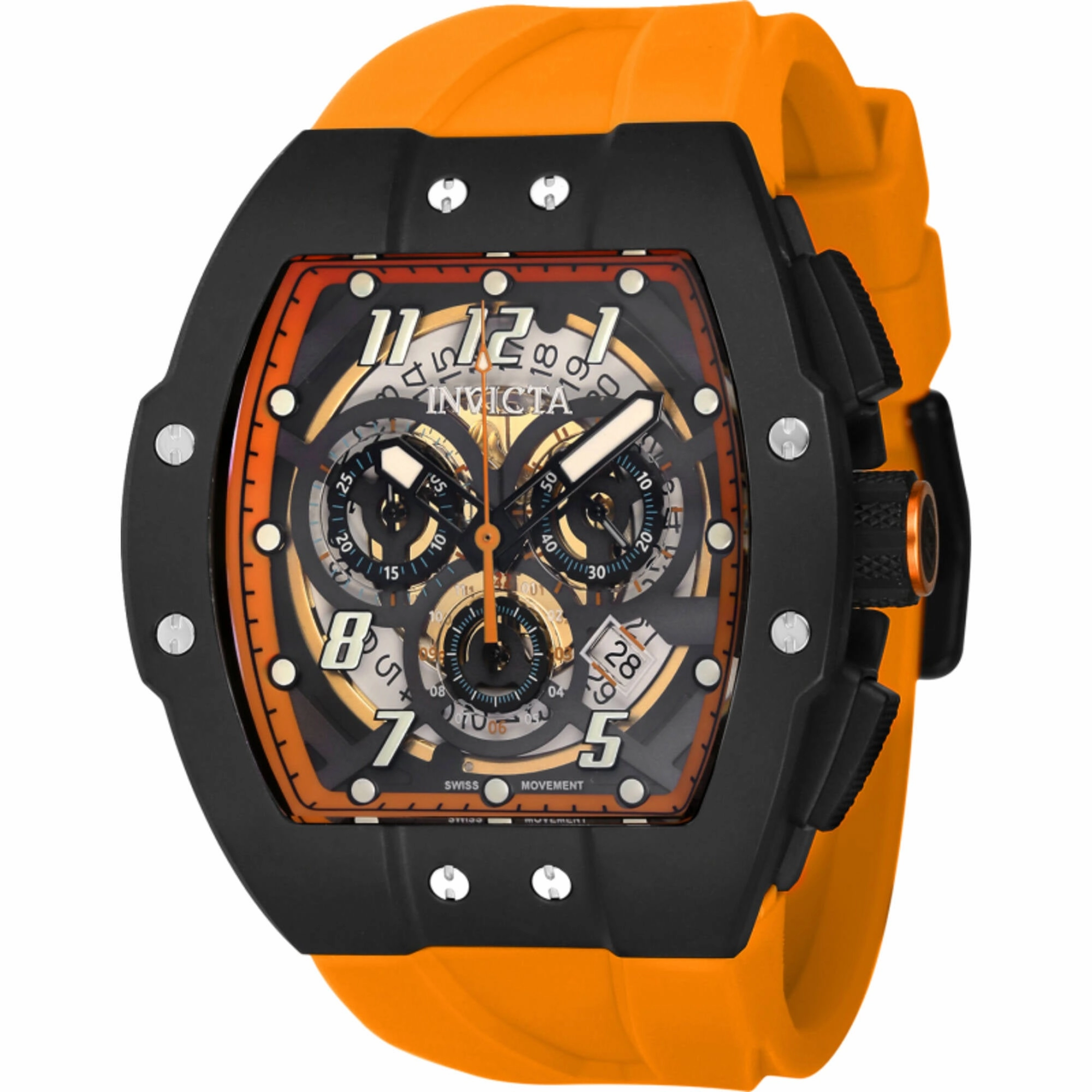 Invicta Men's Watch - JM Correa Quartz Chrono Orange Silicone Rubber Strap | 44415