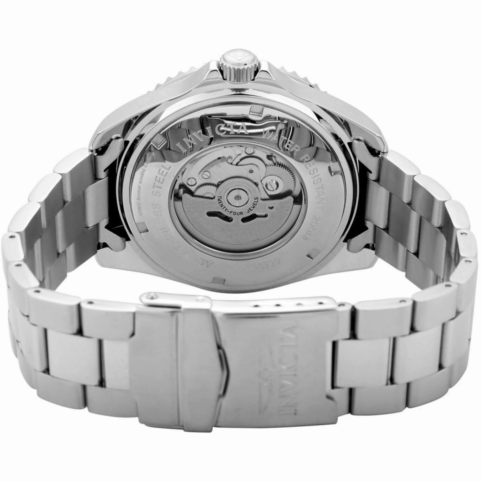 Invicta Men's Watch - Pro Diver Automatic Red Dial Silver Steel Bracelet | 35722