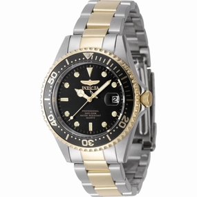 Invicta Men's Watch - Pro Diver Black Dial Silver and Yellow Gold Bracelet | 8934OB