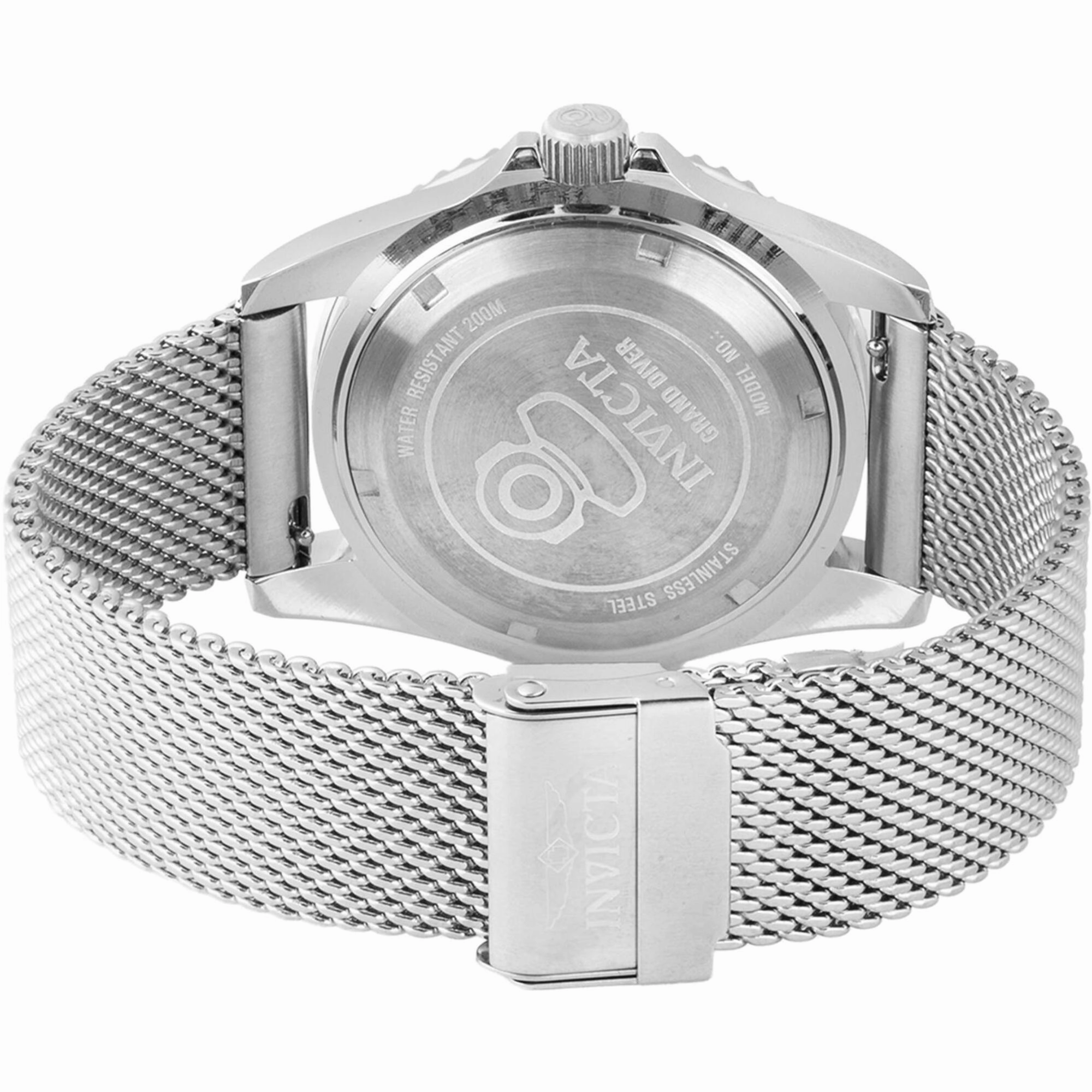 Invicta Men's Watch - Pro Diver Quartz Black Dial Silver Steel Bracelet Dive | 48214
