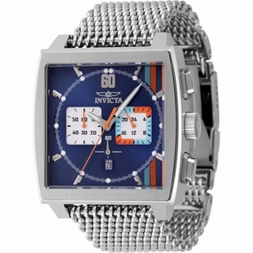 Invicta Men's Watch - S1 Rally Chrono Blue and White Dial Silver Bracelet | 47243