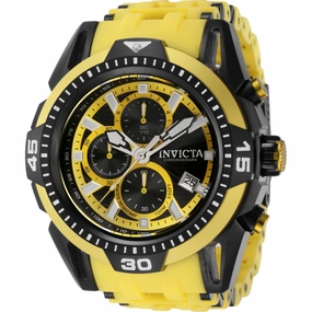 Invicta Men's Watch - Sea Spider Chronograph Yellow and Black Strap Quartz | 43776