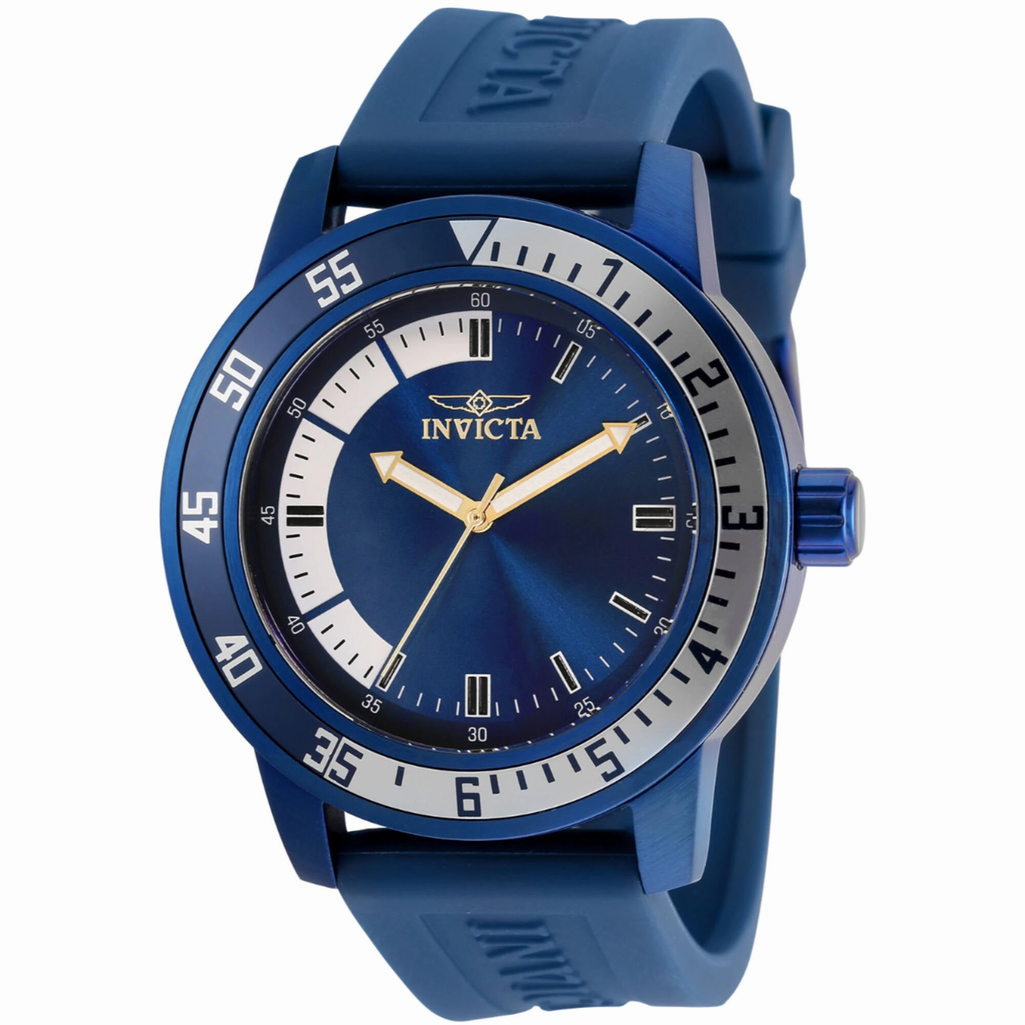 Invicta Men's Watch - Specialty Quartz Dark Blue and White Dial Rubber Strap | 35686
