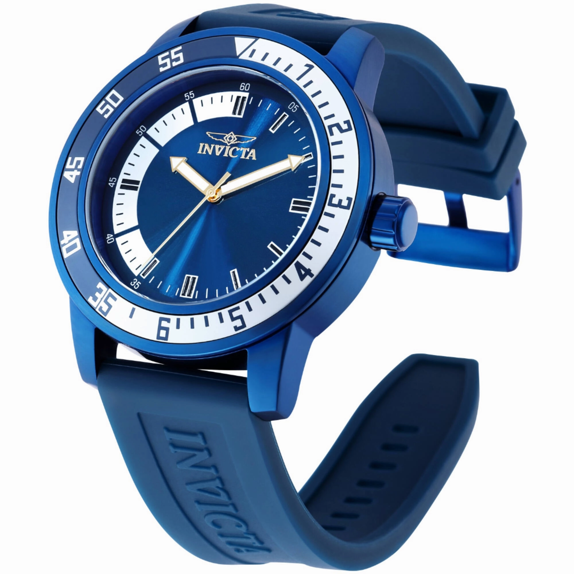 Invicta Men's Watch - Specialty Quartz Dark Blue and White Dial Rubber Strap | 35686